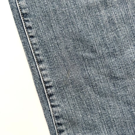 light blue denim low-rise pants