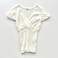 ivory cache-coeur knit tops