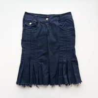 made in Italy / navy pleats tight skirt