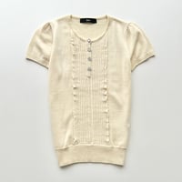 Barbie ivory frill short sleeve knit