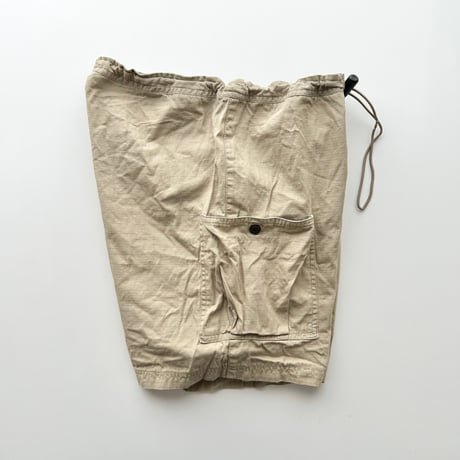 beige cargo half pants