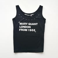 MARY QUANT black printed vis tank top