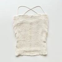 ARMANI ivory pleats cross camisole