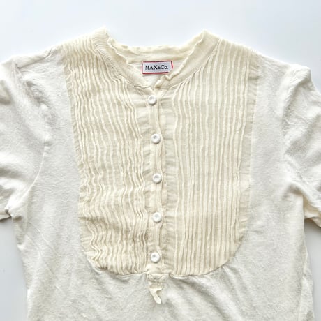 ivory pleats blouse shirt
