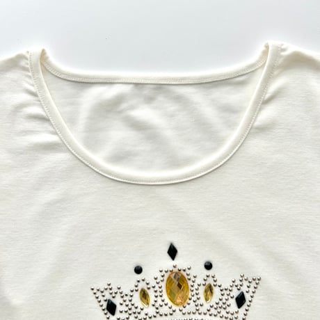 ivory rhinestone T-shirts