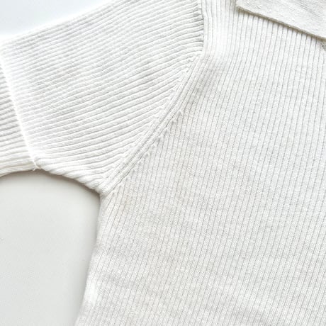 made in Italy / white knit shirt