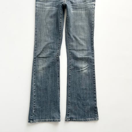 light blue denim low-rise pants