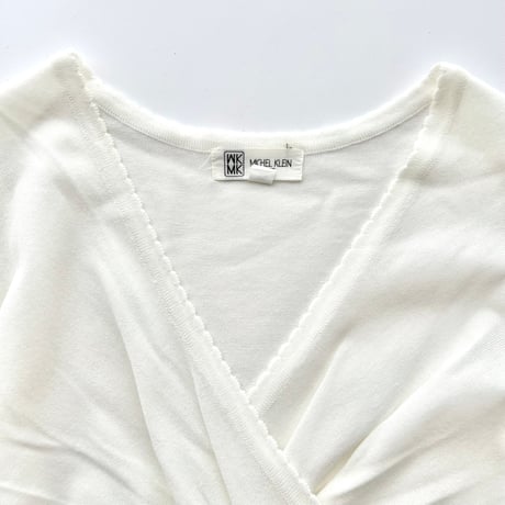 ivory cache-coeur knit tops