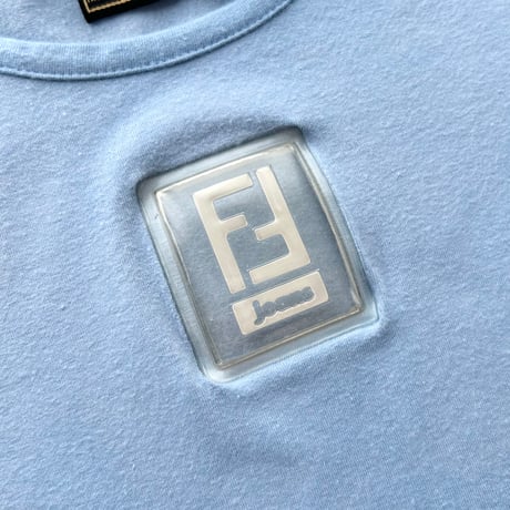 FENDI blue logo plate compact T-shirts