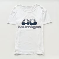 courreges embroidery logo oversized T-shirts