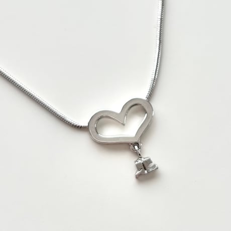 courreges heart logo necklace