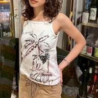 white printed camisole