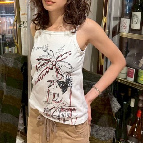 white printed camisole