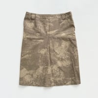 DKNY khaki tie-dye stitch skirt