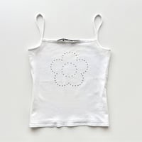 MARY QUANT white logo vis camisole