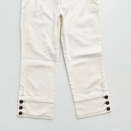 BEBE white button low-rise pants