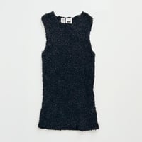 DKNY black shaggy knit tunic