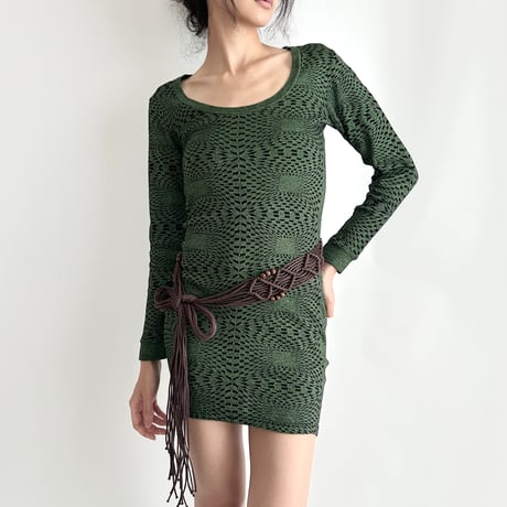 agnes b. green designed knit dress