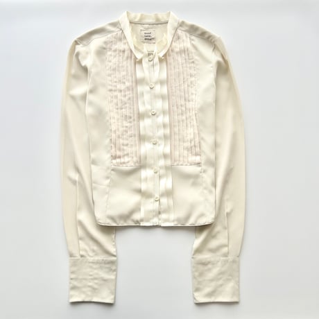 ivory pleats blouse shirt