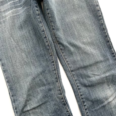 light blue denim low-rise pants