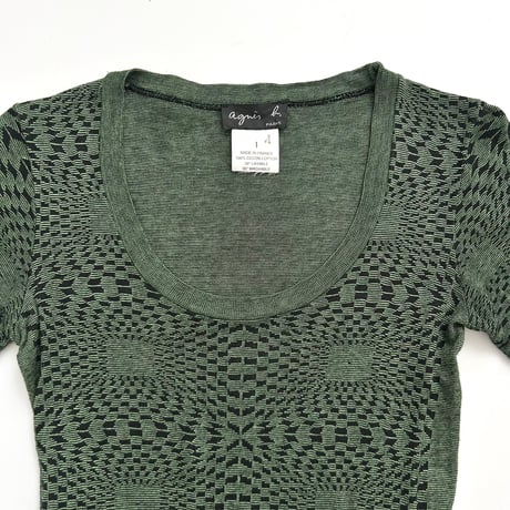 agnes b. green designed knit dress