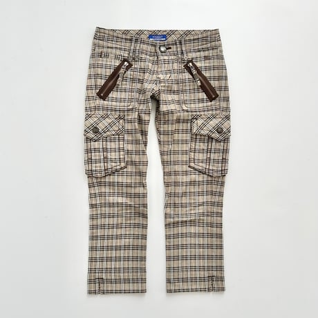 Burberry brown plaid cargo pants