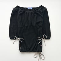 Burberry black plaid ribbon tunic