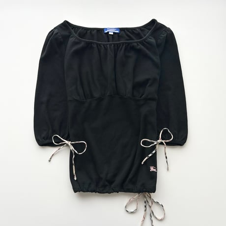 Burberry black plaid ribbon tunic