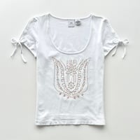 ARMANI embroidery ribbon T-shirts