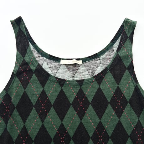 green argyle tank top