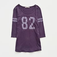 purple number printed tunic