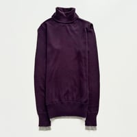 GAS purple×gray layered high neck tops