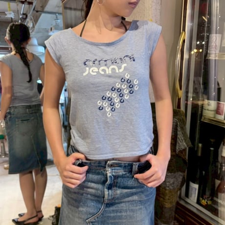 ARMANI pale blue logo T-shirts
