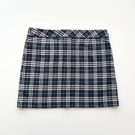 Burberry navy plaid mini skirt