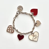 agnes b. heart motif chain bracelet
