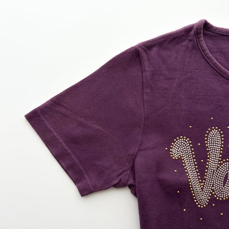 purple rhinestone logo T-shirts