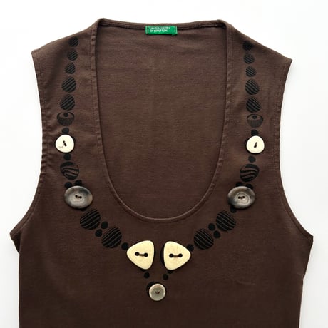 made in Italy / button designed tank top