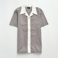D&G plaid oversized open collar shirt