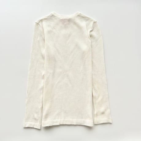 courreges white logo rib knit