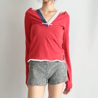 ARMANI red logo skipper tops