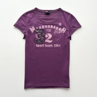 DIESEL purple printed lace T-shirts
