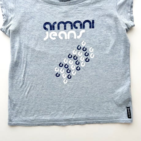 ARMANI pale blue logo T-shirts