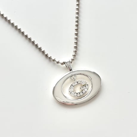 GUESS rhinestone circle chain necklace