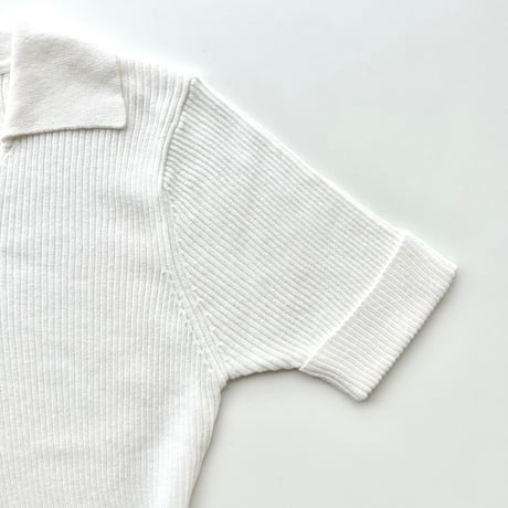 made in Italy / white knit shirt
