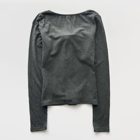 gray ribbon drape tops