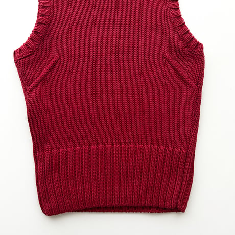 Ralph Lauren red high neck knit vest