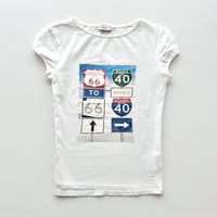 white printed puff sleeve T-shirts