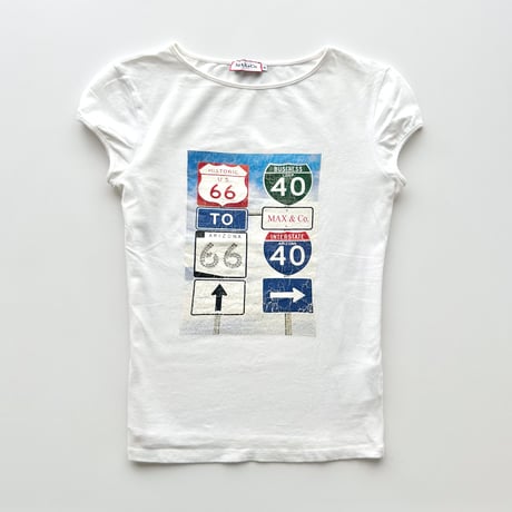 white printed puff sleeve T-shirts