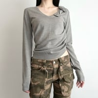 ARMANI gray twist designed knit