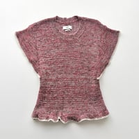 ISABEL MARANT red frill knit tops